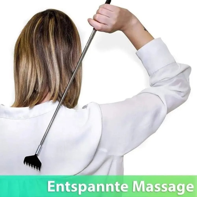Telescopic Stainless Steel Back Scratcher Massager With Carry Bag 4