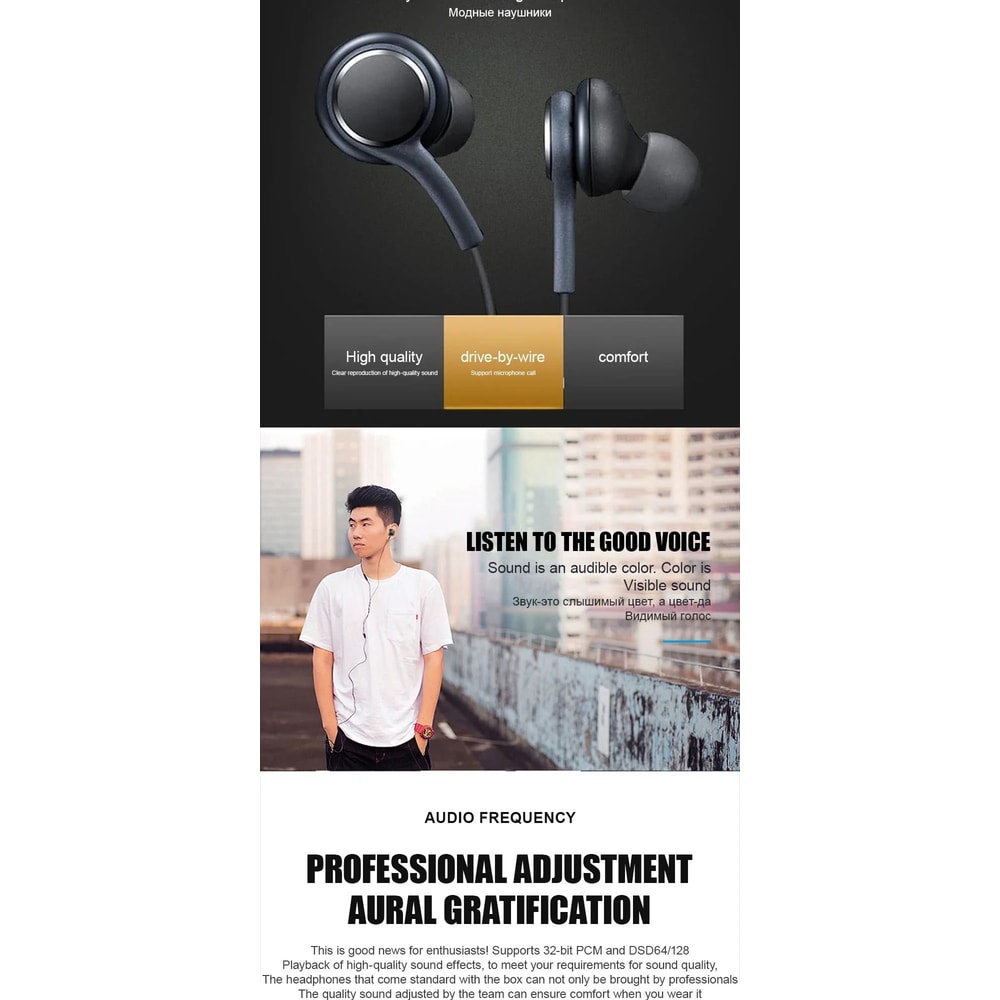 Type C Wired Earphones With Microphone For USB C Devices 1