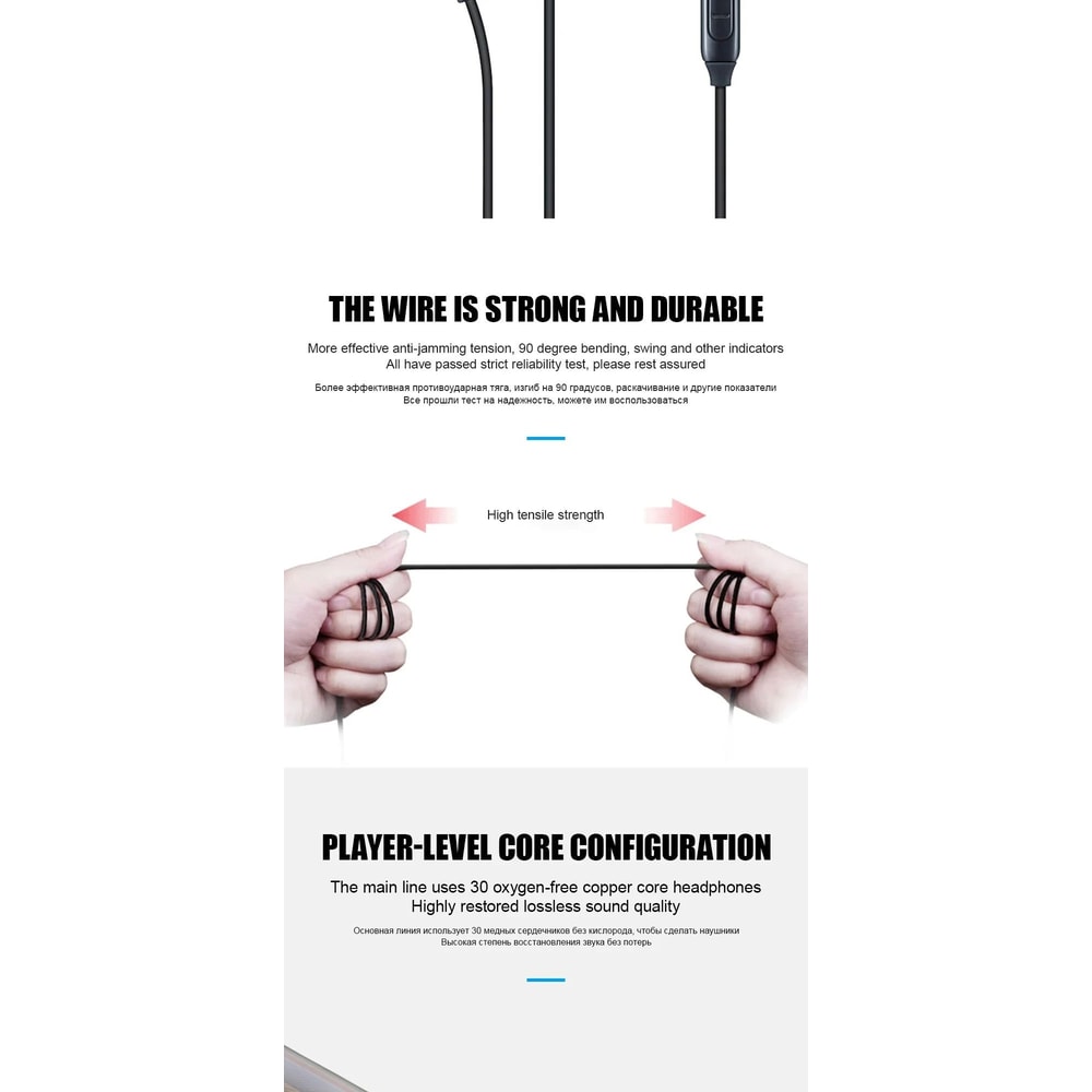 Type C Wired Earphones With Microphone For USB C Devices 4