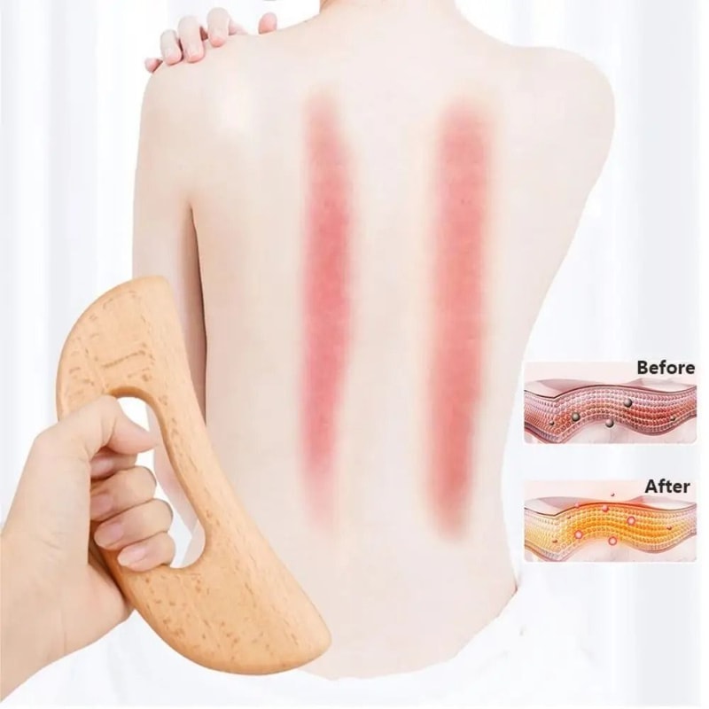Wooden Gua Sha Body Massage Scraping Tool 4