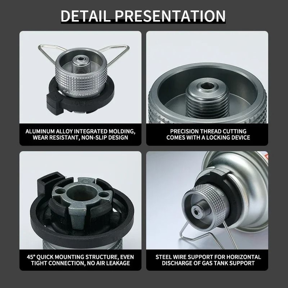 Butane Gas Cartridge Adapter With Bracket For Lindal Valve Systems 5