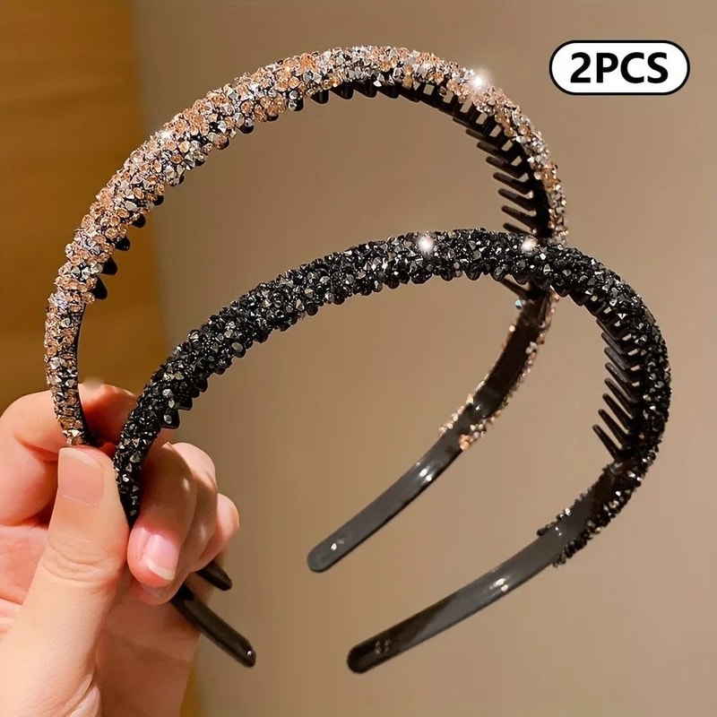 Childrens Non Slip Toothed Rhinestone Headbands Comfortable Fit 5