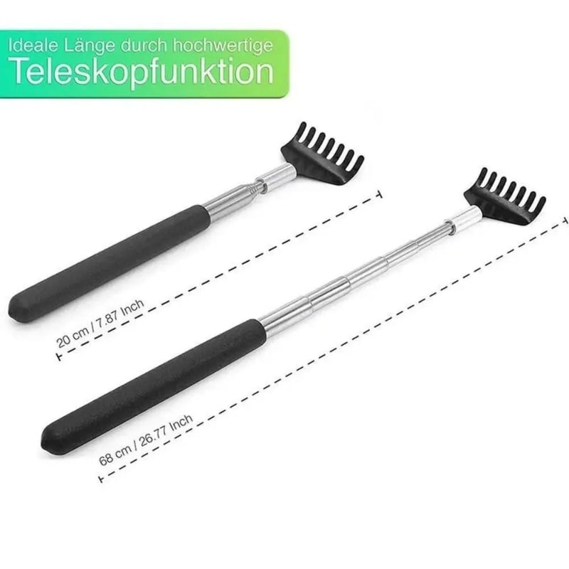 Telescopic Stainless Steel Back Scratcher Massager With Carrying Bag 2