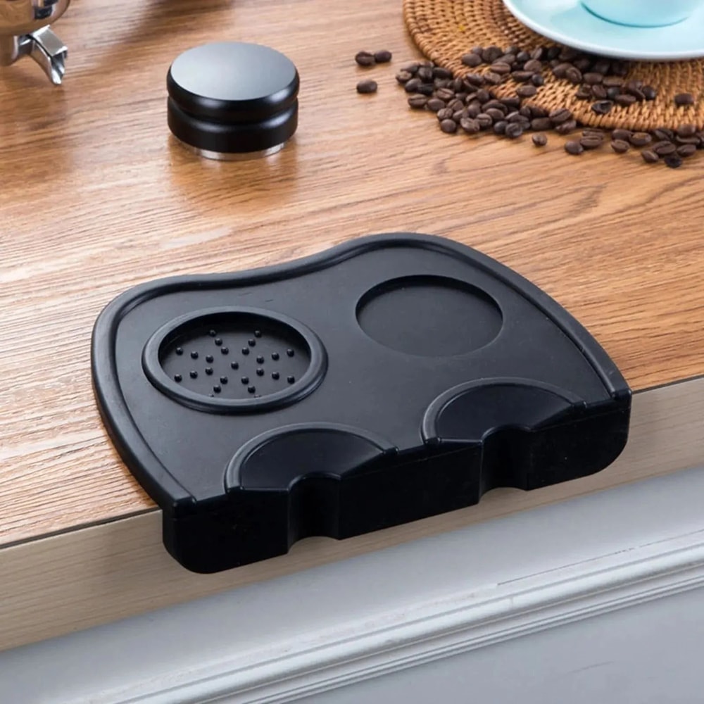 Espresso Coffee Tamper Mat Station Silicone Corner Pad 3