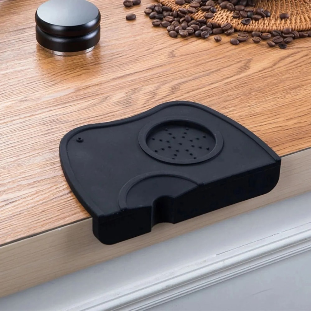 Espresso Coffee Tamper Mat Station Silicone Corner Pad 4