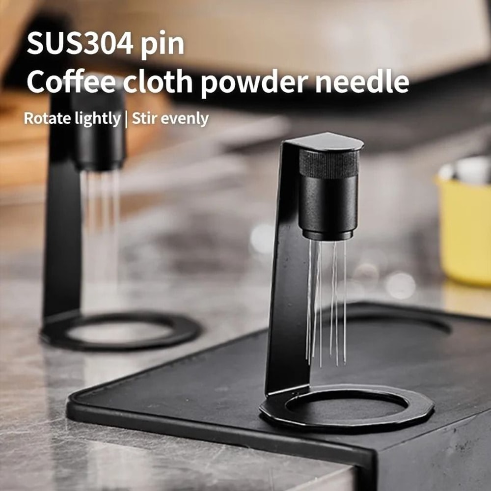 Espresso WDT Tool With Magnetic Stand 8 Needle Coffee Distribution Stirrer 0