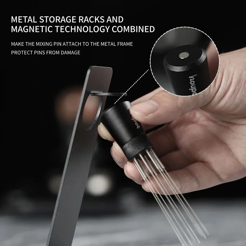 Espresso Coffee Stirrer Needle Tool With Magnetic Stand 1
