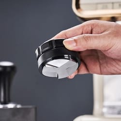 espresso coffee distributor leveling tool with adjustable depth