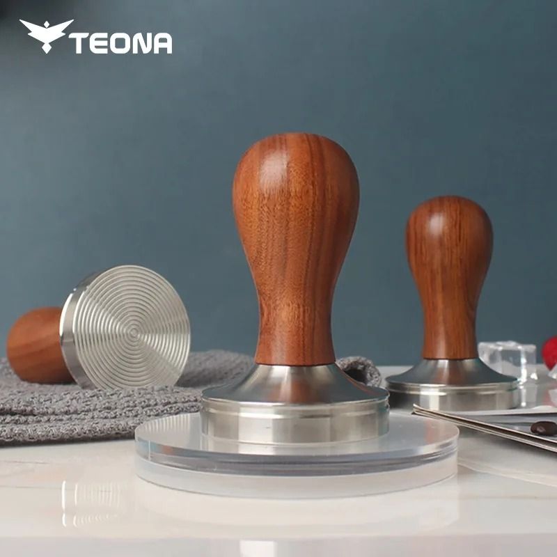 Stainless Steel Espresso Coffee Tamper With Wooden Handle 0