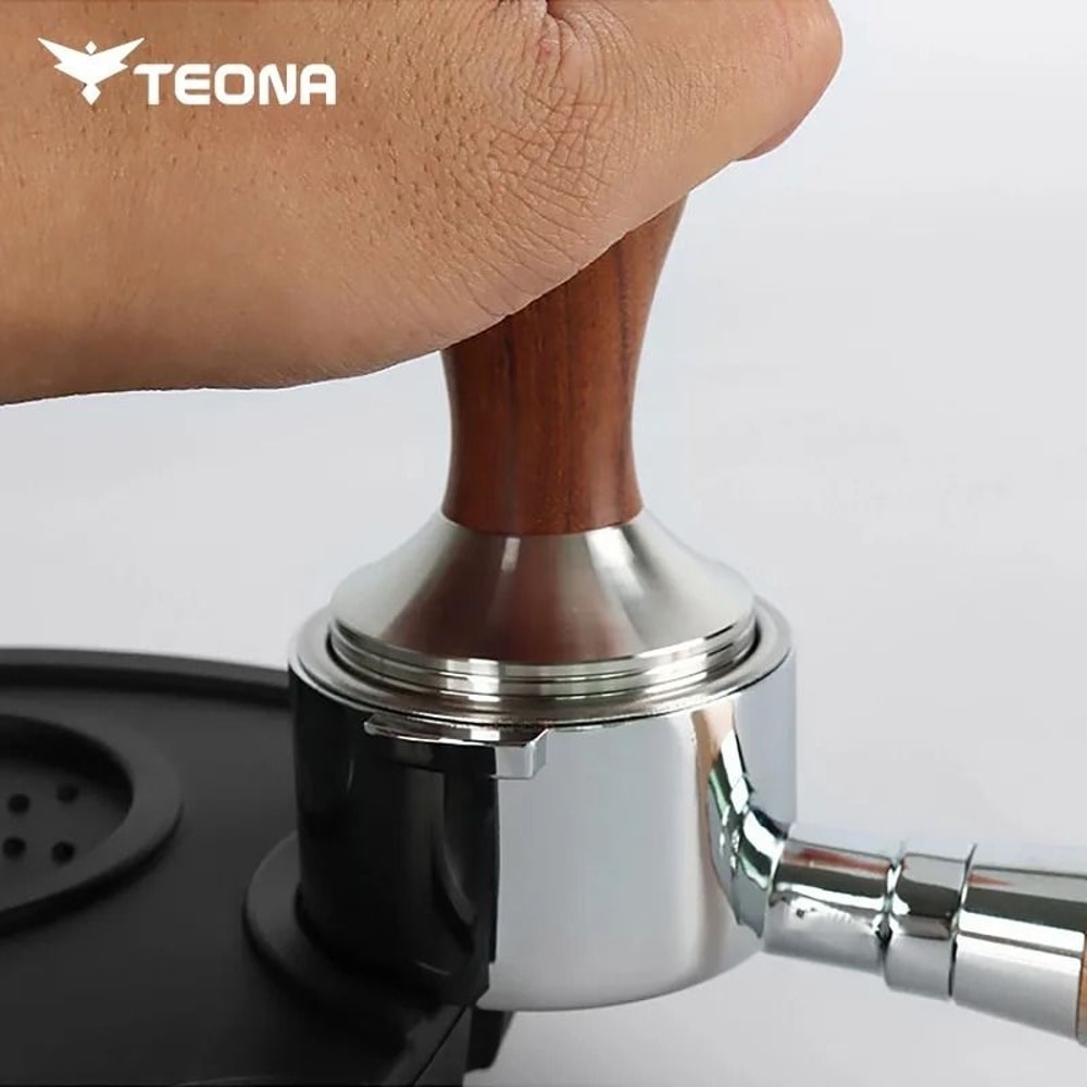 Stainless Steel Espresso Coffee Tamper With Wooden Handle 2