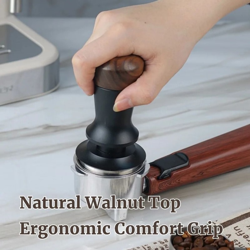 Walnut Wood Espresso Coffee Tamper With Constant Pressure 2