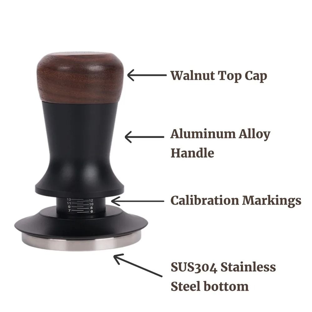 Walnut Wood Espresso Coffee Tamper With Constant Pressure 4