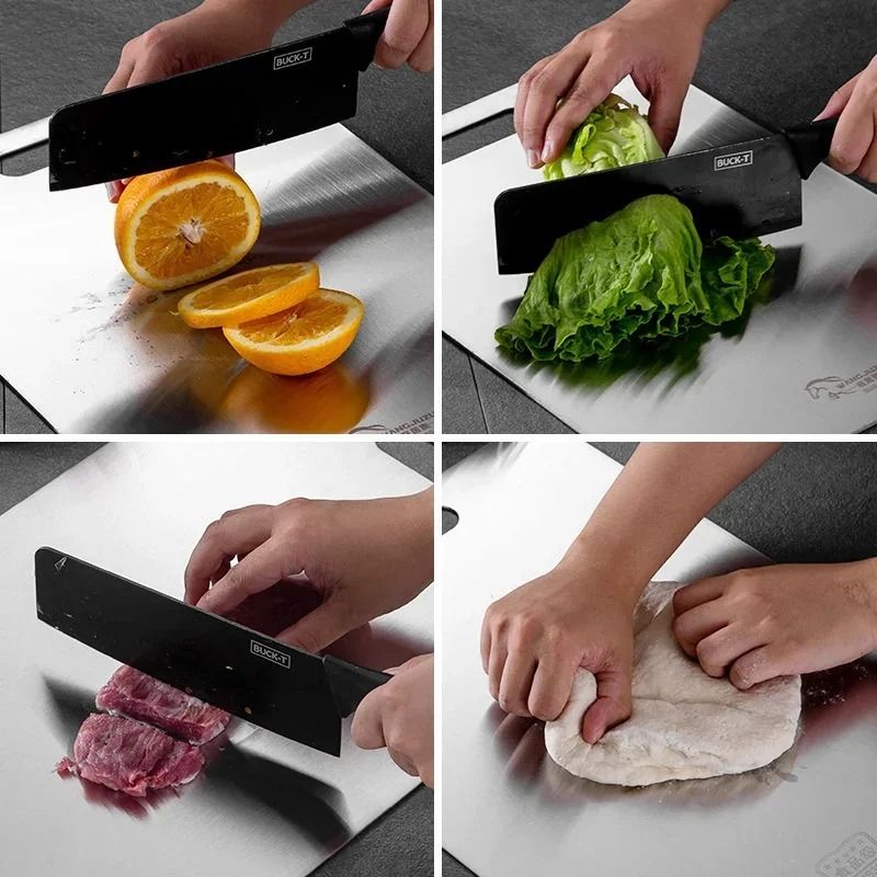 Stainless Steel Cutting Board For Kitchen Prep And Dough Kneading 5