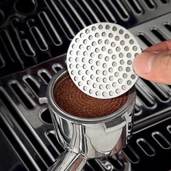 reusable espresso coffee puck screen with double layer mesh
