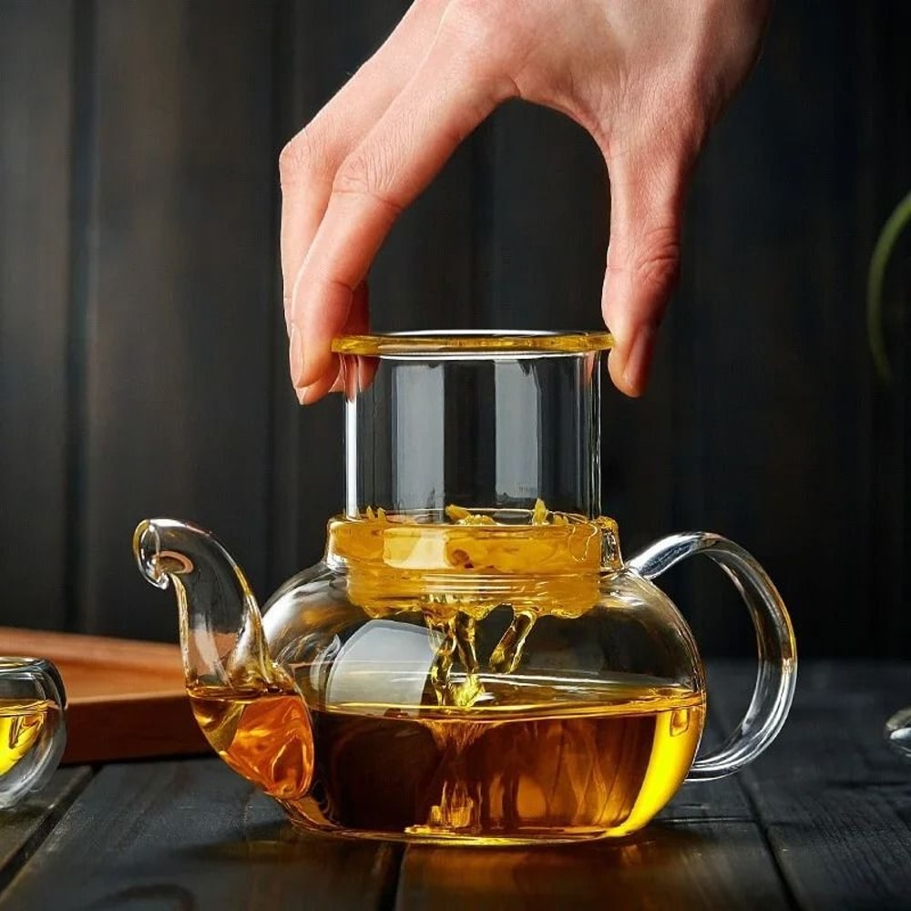 Heat Resistant Glass Teapot With Built In Filter 3