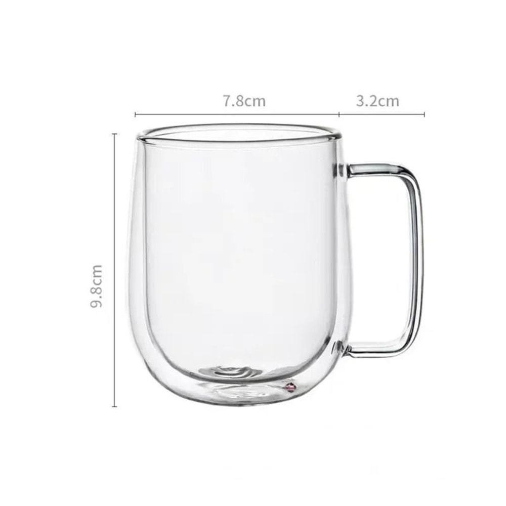 Clear Double Wall Glass Mug For Coffee And Tea 8