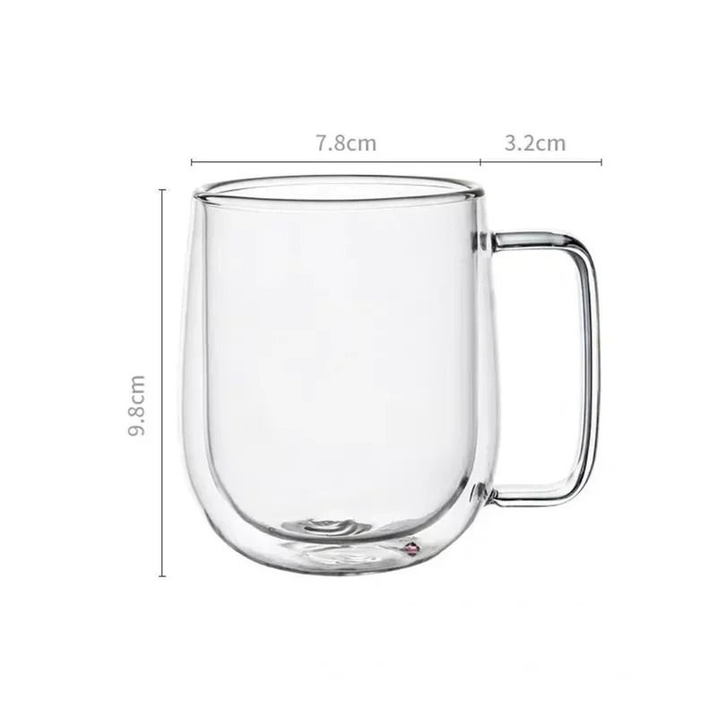 Clear Double Wall Glass Mug For Coffee And Tea 8