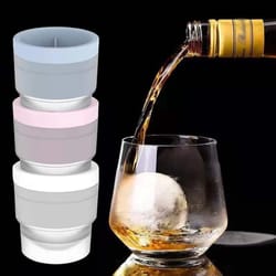 silicone sphere ice mold for whiskey and cocktails