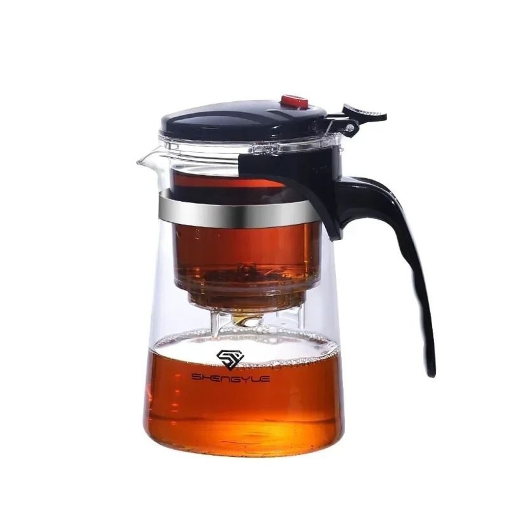 Press Filter Glass Teapot With Water Separation System 6