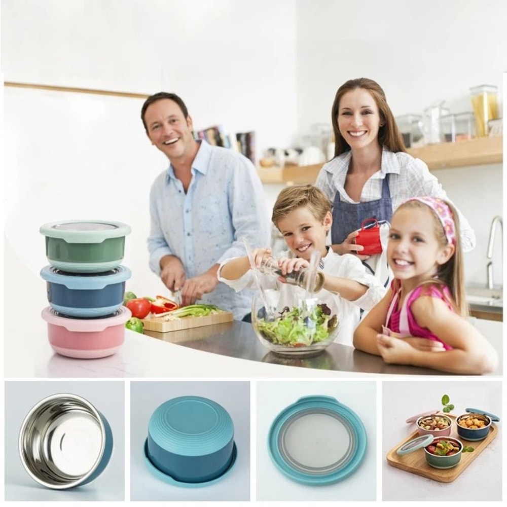 Stainless Steel Food Storage Bowl With Sealing Lid 4