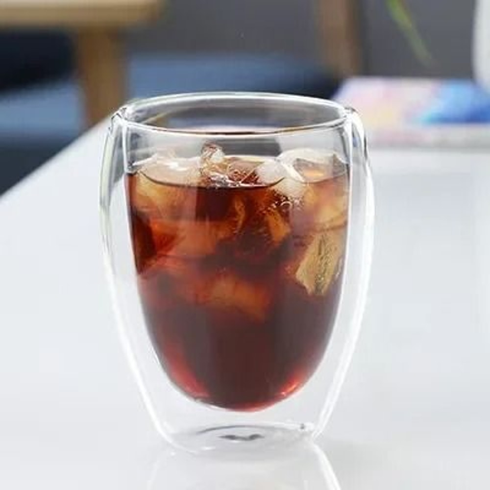 Double Wall Insulated Glass Cup For Coffee And Drinks 10