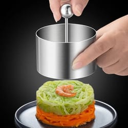 stainless steel rice ball mold with press handle