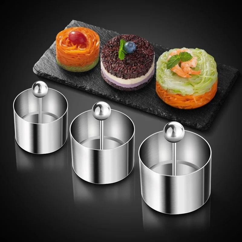 Stainless Steel Rice Ball Mold With Press Handle 1