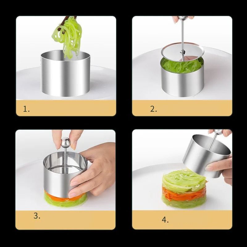 Stainless Steel Rice Ball Mold With Press Handle 3