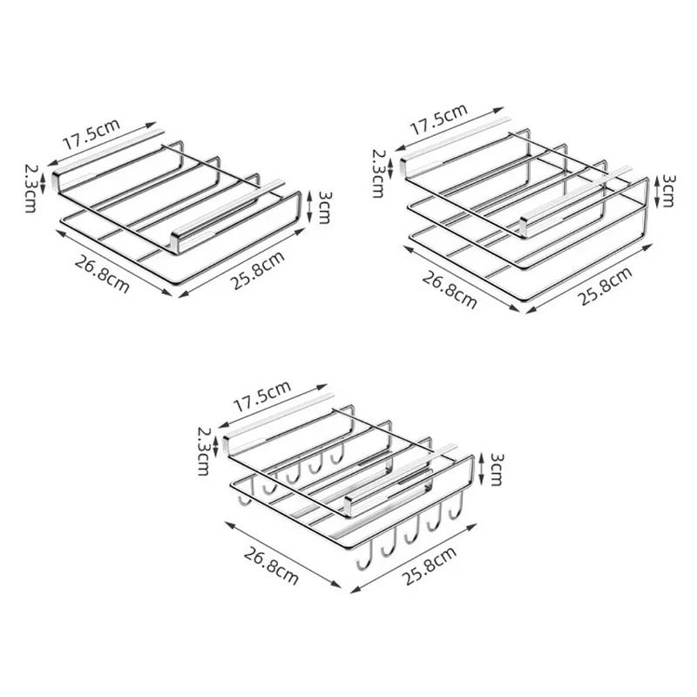 Stainless Steel Over Sink Kitchen Organizer Rack With Hooks 6