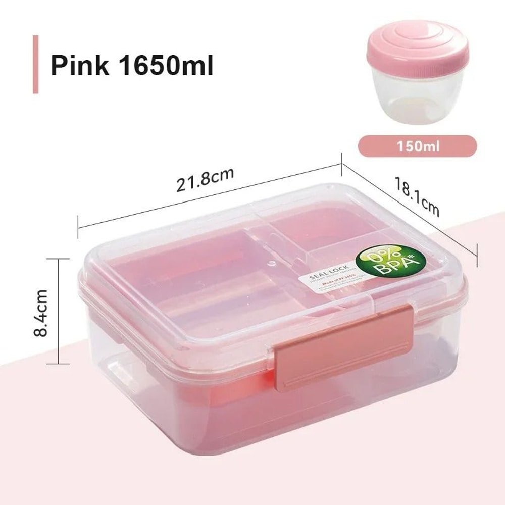 Double Layer Bento Lunch Box With Carry Handle 10