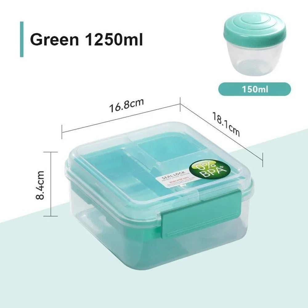 Double Layer Bento Lunch Box With Carry Handle 11