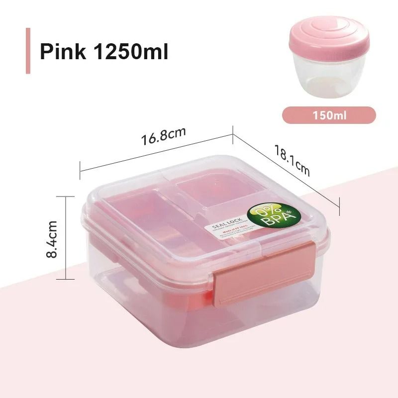 Double Layer Bento Lunch Box With Carry Handle 12