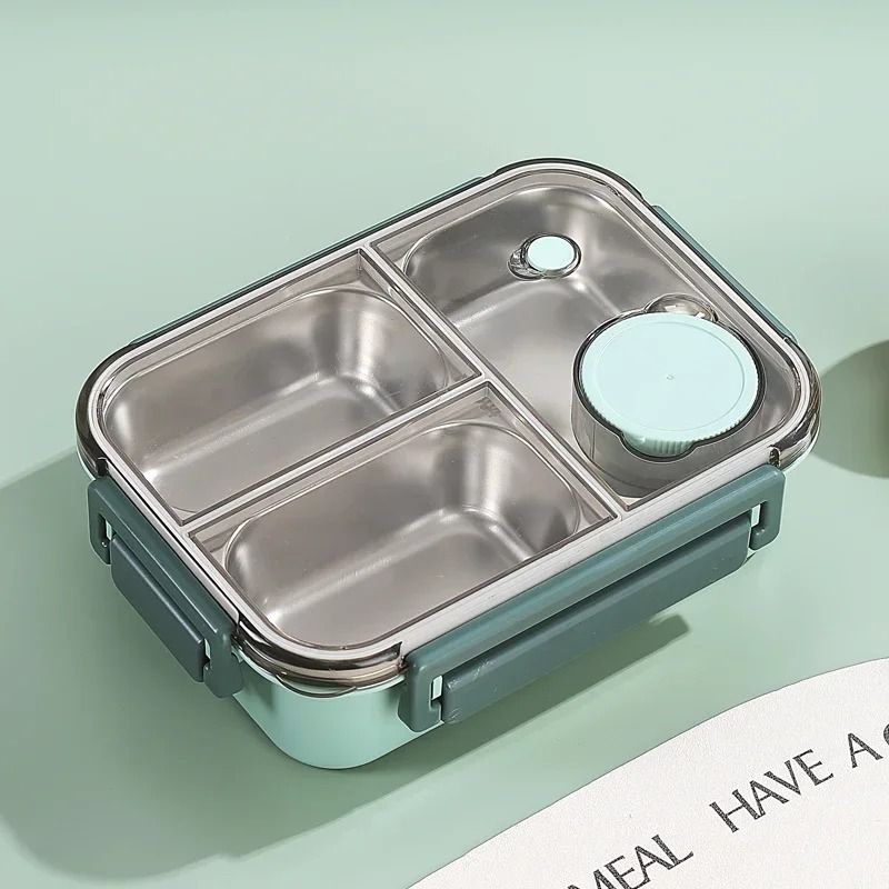 Stainless Steel Bento Lunch Box With Tableware 9