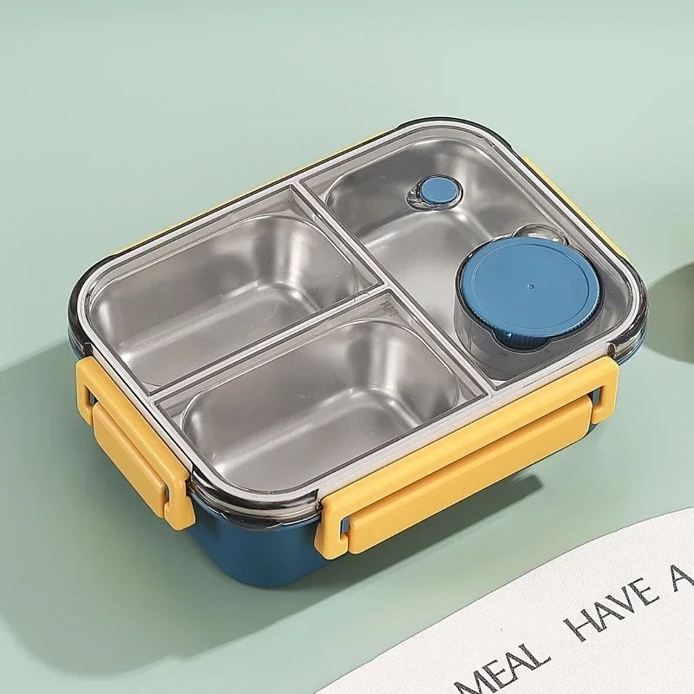 Stainless Steel Bento Lunch Box With Tableware 10