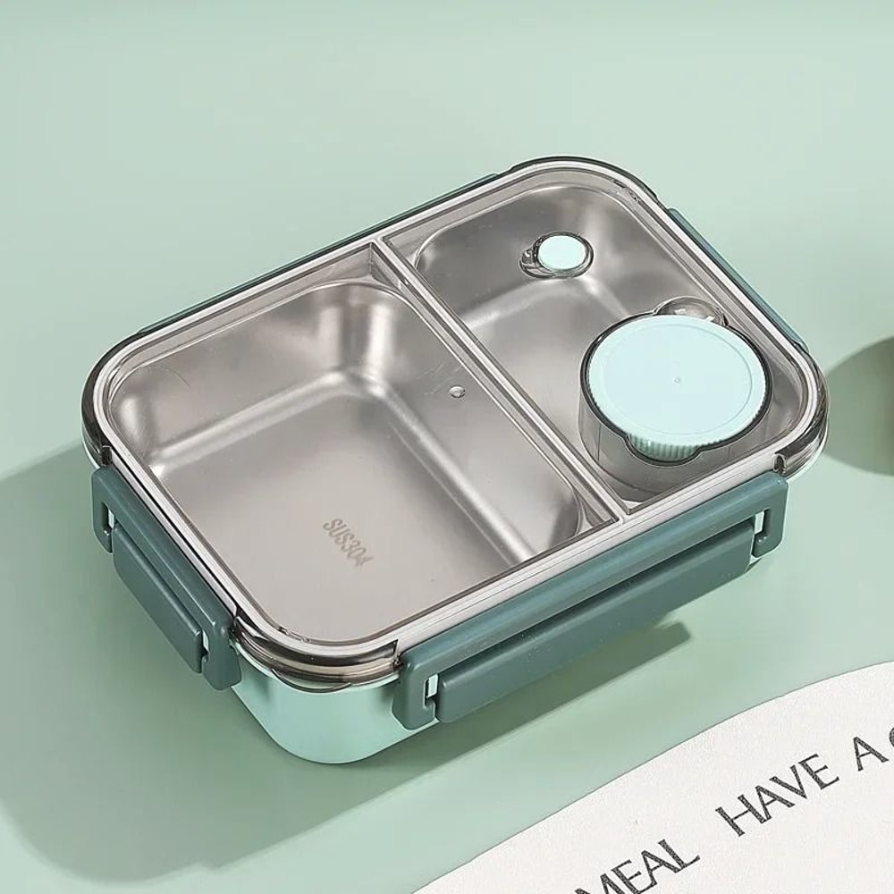 Stainless Steel Bento Lunch Box With Tableware 11