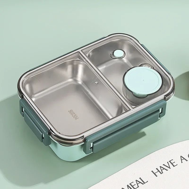 Stainless Steel Bento Lunch Box With Tableware 11
