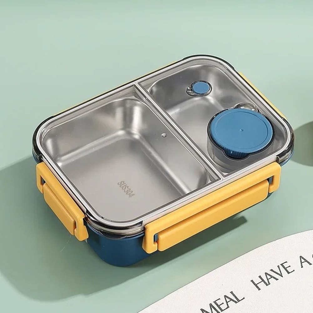 Stainless Steel Bento Lunch Box With Tableware 12