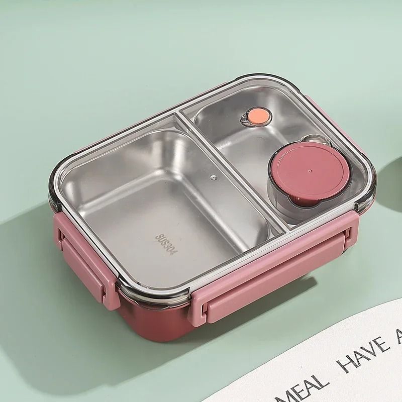 Stainless Steel Bento Lunch Box With Tableware 7