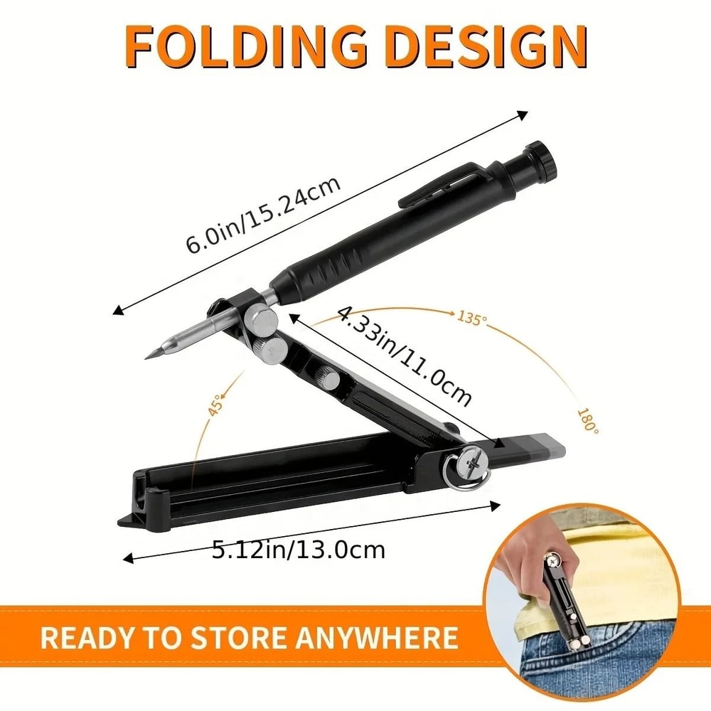 Multifunction Woodworking Scribing Tool With Deep Hole Pencil 3