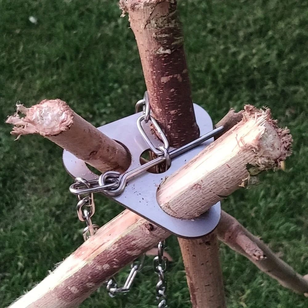 Portable Camping Tripod Hanging Rack For Campfire Cooking 2