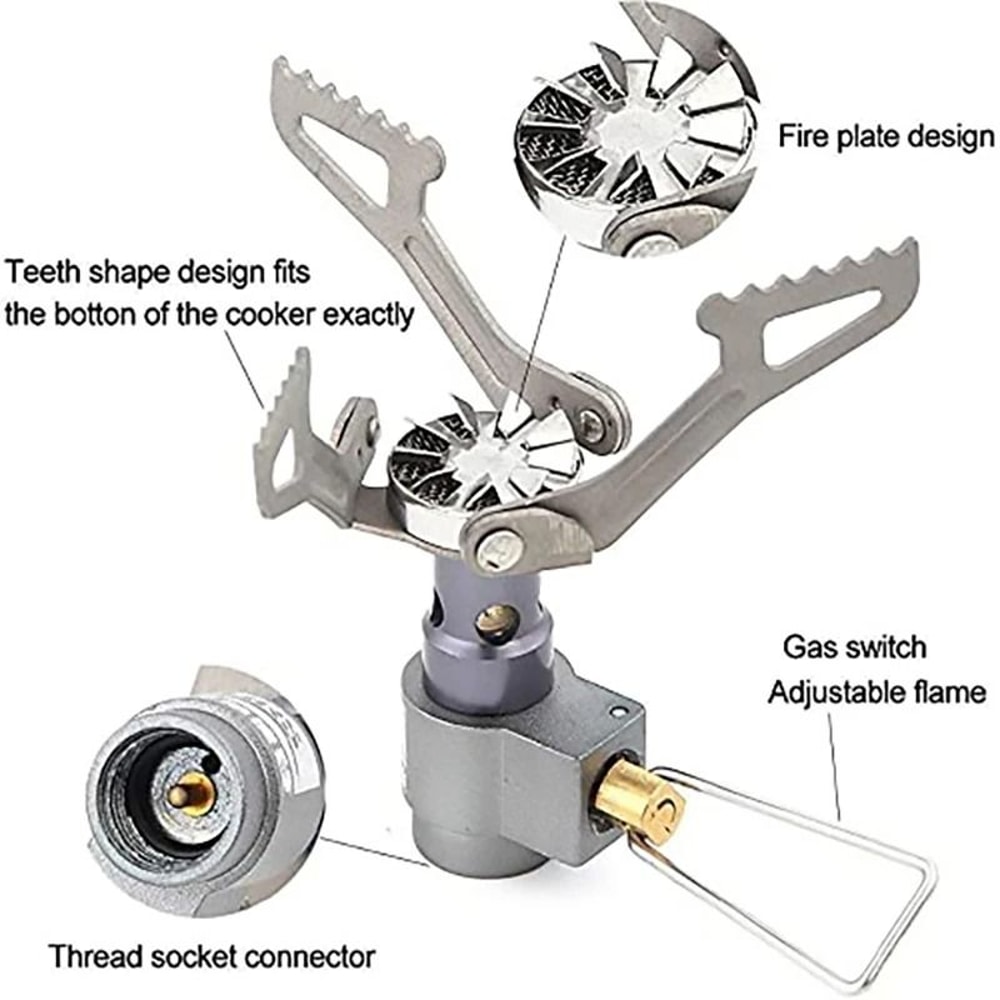 Ultralight Titanium Camping Gas Stove For Outdoor Cooking 2