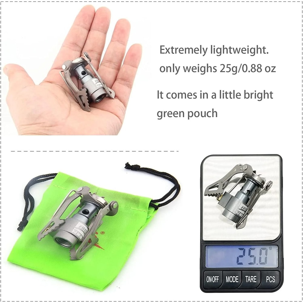 Ultralight Titanium Camping Gas Stove For Outdoor Cooking 3