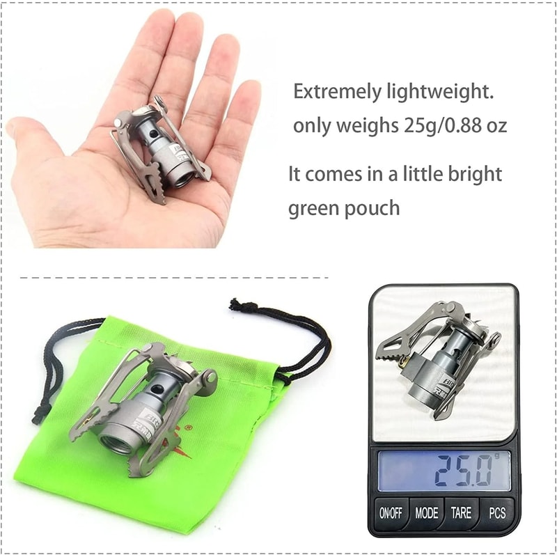 Ultralight Titanium Camping Gas Stove For Outdoor Cooking 3