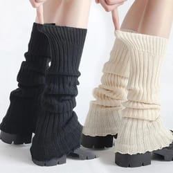lolita style knitted leg warmers for women