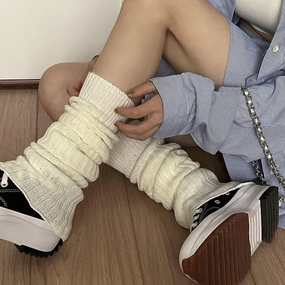Lolita Style Knitted Leg Warmers For Women 1