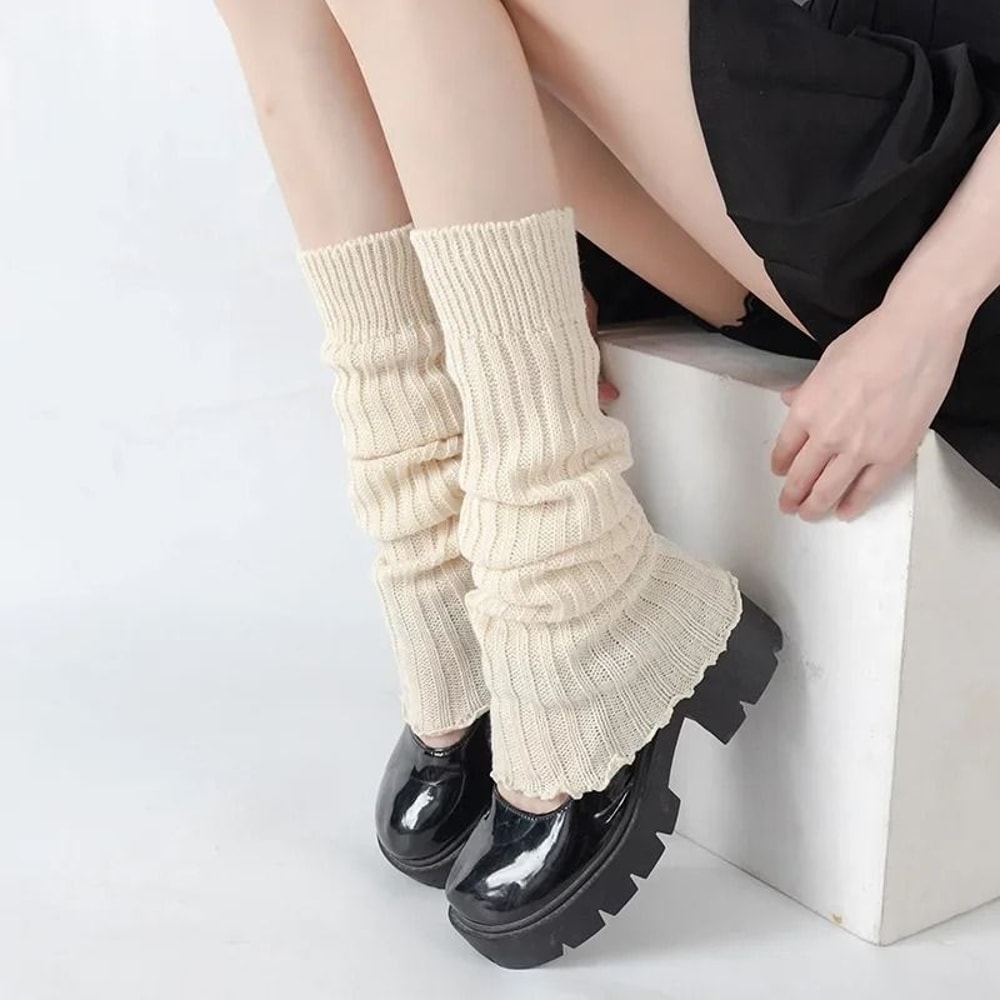 Lolita Style Knitted Leg Warmers For Women 2