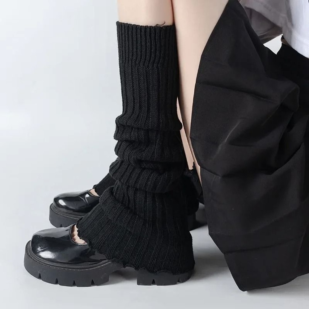 Lolita Style Knitted Leg Warmers For Women 3