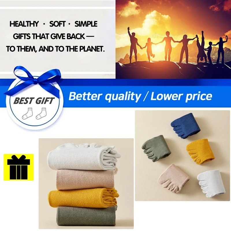Mens Cotton Toe Socks For Sports And Daily Wear 5