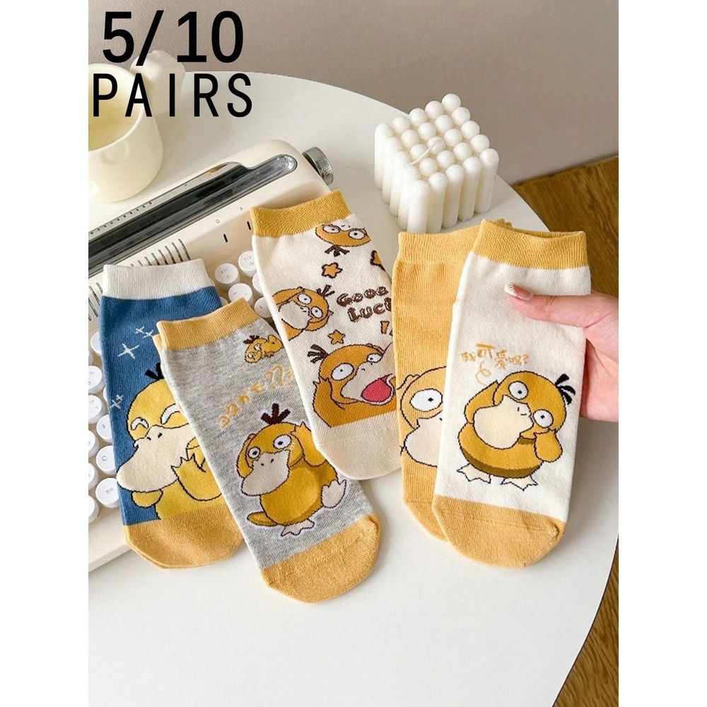 Cartoon Duck Anime Short Socks Cute Casual Style 0