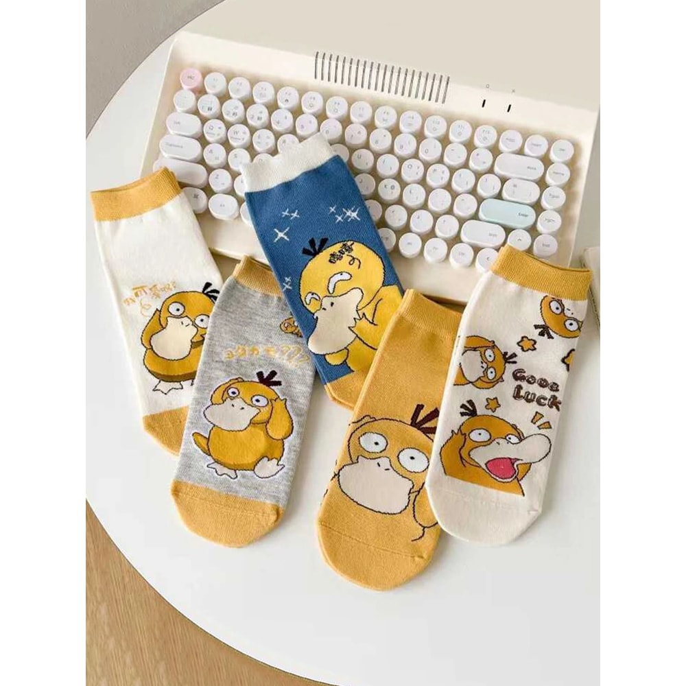 Cartoon Duck Anime Short Socks Cute Casual Style 1
